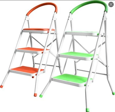 Escabeau en acier pliable en métal, échelle pliante étroite en forme de singe pour combinaison d'entrepôt domestique